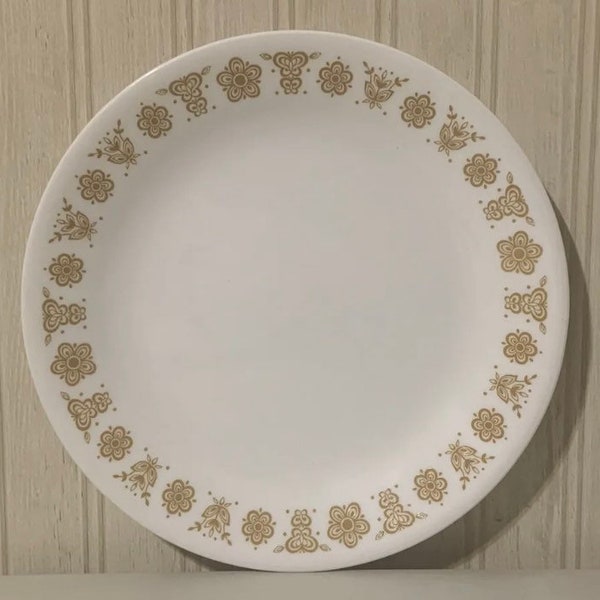 Vintage 1970’s Corelle Butterfly Gold 8 1/2” Salad Plate