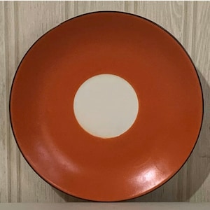 Vintage Swedish Upsala Ekeby Gefle Model K 5” Red Saucer