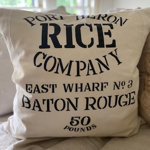 Antique Grain Sack Pillow/Primitive Pillow/Farmhouse Decor