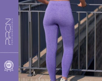 Seamless Leggings | Yoga Hose | Extra hoher Bund | Absolut blickdicht | Figur schmeichelnd | ideal für deine Yoga Praxis | Violett | PIRON