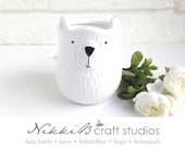Polar bear container, polar bear planter, polar bear gifts, plant pot, polar bear pot, polar beare decor, white bear, baby shower gift
