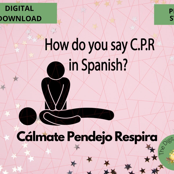 Funny spanish SVG, CPR, PNG