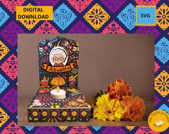 Porta Vela, mini ofrenda, Altar, dia de muertos, Nicho, Day of the dead, SVG, PNG
