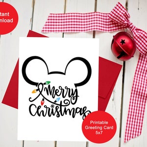 Printable Christmas Card, Printable holiday Card, Digital Download, Digital Greeting card, 5x7
