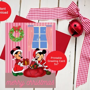 Printable Christmas Card, Printable holiday Card, Digital Download, Digital Greeting card, 5x7