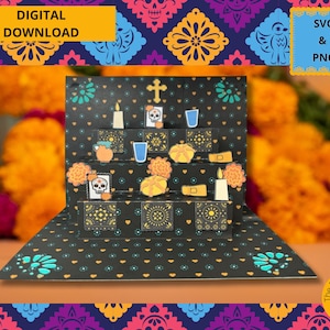 Altar, dia de muertos, Nicho, Day of the dead, SVG, PNG