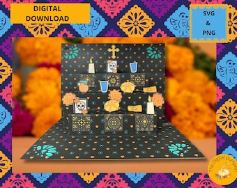 Altar, dia de muertos, Nicho, Day of the dead, SVG, PNG