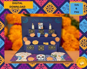 Altar, dia de muertos, Nicho, Day of the dead, SVG, PNG