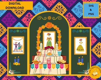 Nicho Dia de Muertos, Day of the dead alter, Nicho, ofrenda