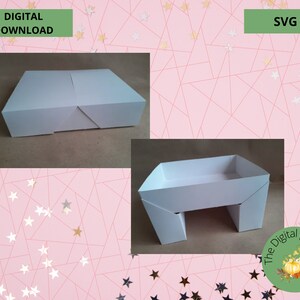 Treat Box, Tray Table Box, Caja mesa, geschenkdoos, caja de regalo, SVG
