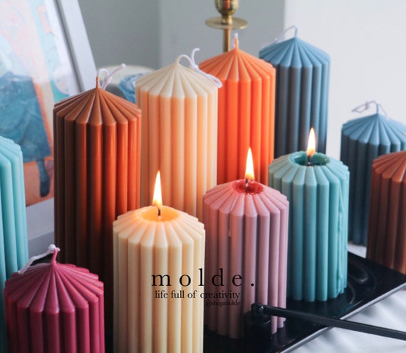 2 Pieces Taper Candle Mold Pillar Candle Molds for Making