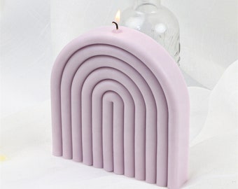 Rainbow Candle Silicone Mould, Candle Making, Tool, Supply, Geometric, Arch, Cute Pillar, Silicone Mold, Handmade, Wax, Concrete, DIY