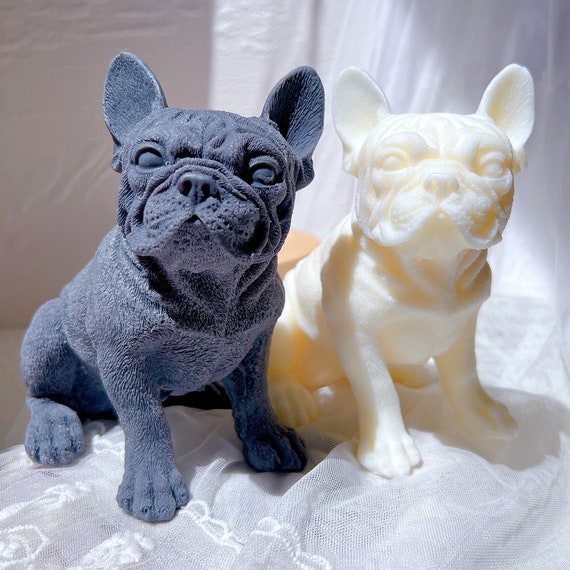 Wugebud 1 Pcs 3D French Bulldog Dog Head Silicone Mold DIY Baking