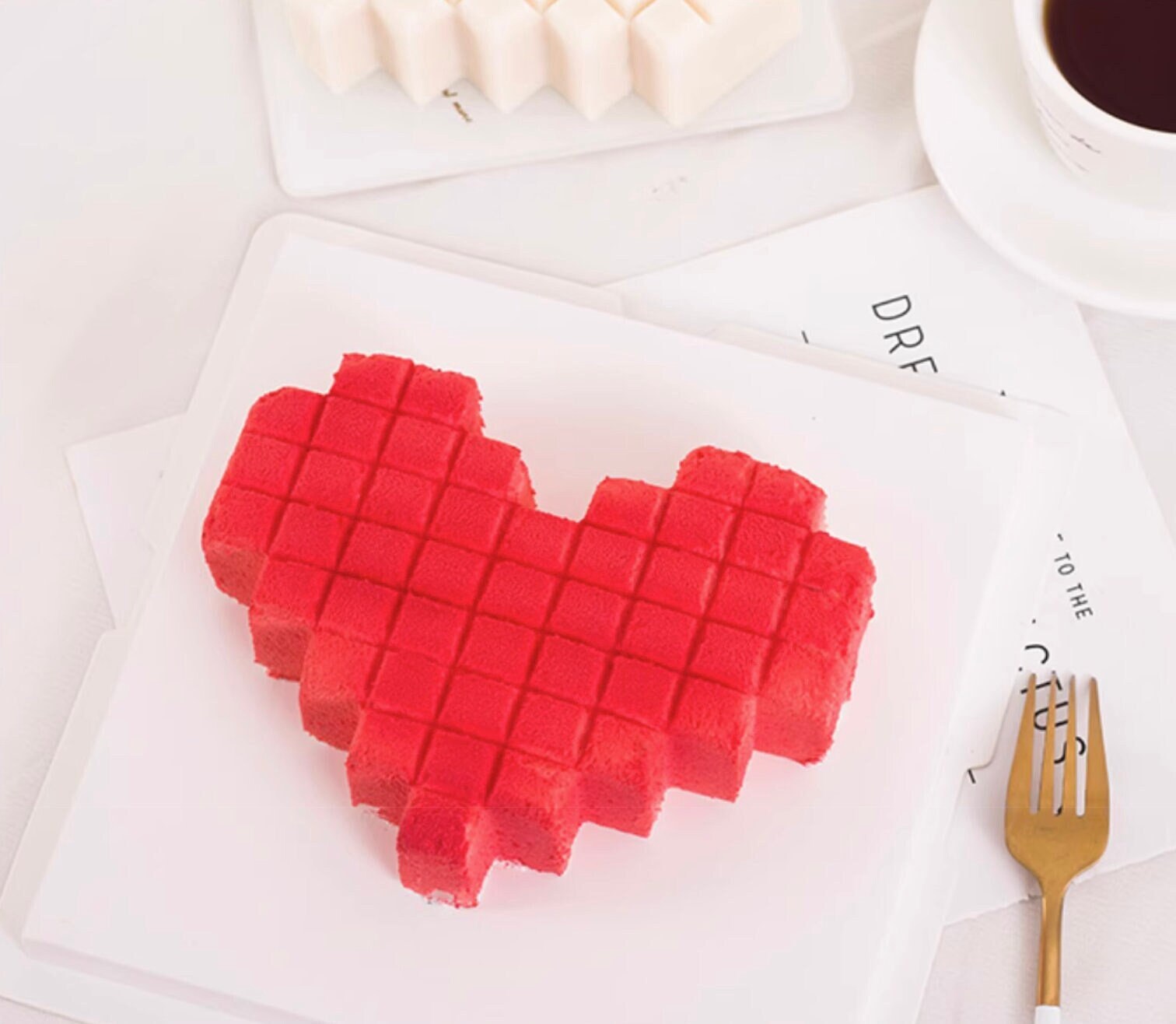 New Mousse Cake Mould 8 Holes Heart Silicone Molds for Cakes Mousse French  Dessert Mold Pastry Baking Tools 
