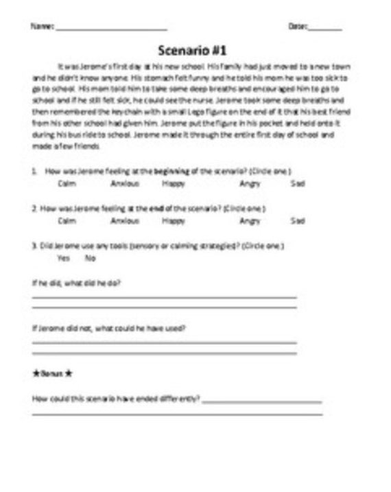 self regulation scenarios back to school edition etsy