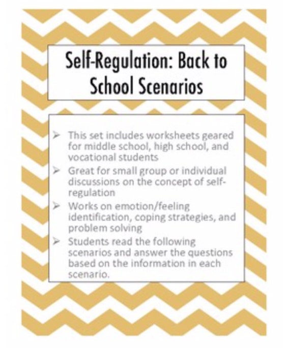 self regulation scenarios back to school edition etsy ireland