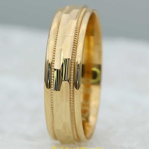 Two-Tone Gold Wedding Band: 10K, 14K, 18K - Comfort Fit Ring