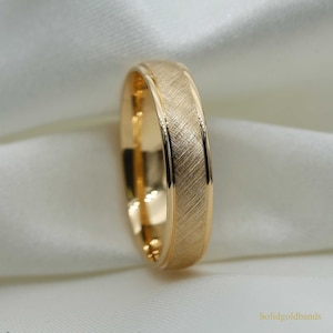 Timeless 6mm Gold Wedding Ring - Classic Design in 10K, 14K, 18K - Choose White or Yellow Gold - RB3158