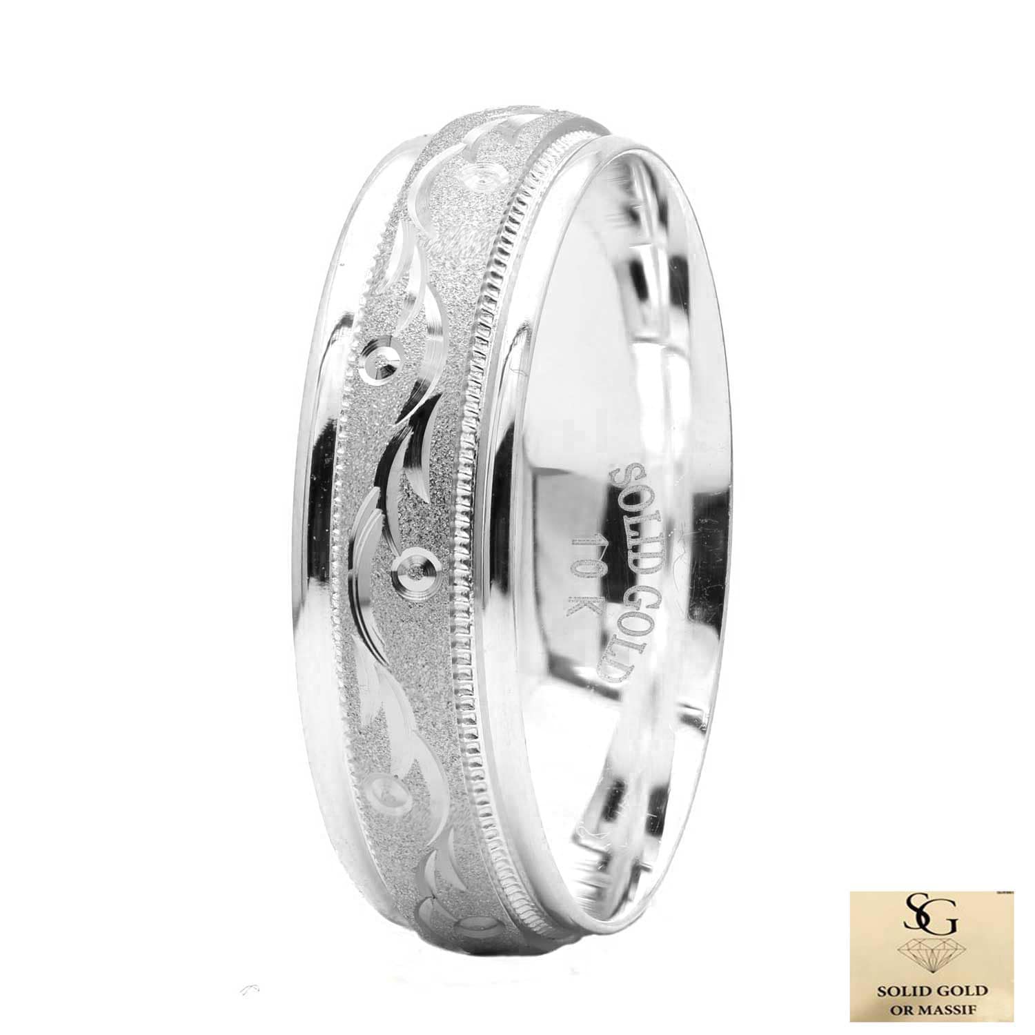 6MM 925 Sterling Silver Wedding Band, for Men & Women, With