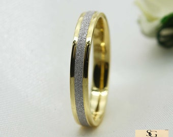 3MM Gold Wedding Band 10k 14k 18k,classic Wedding Band, white gold yellow gold, rose gold,T3MM-SP