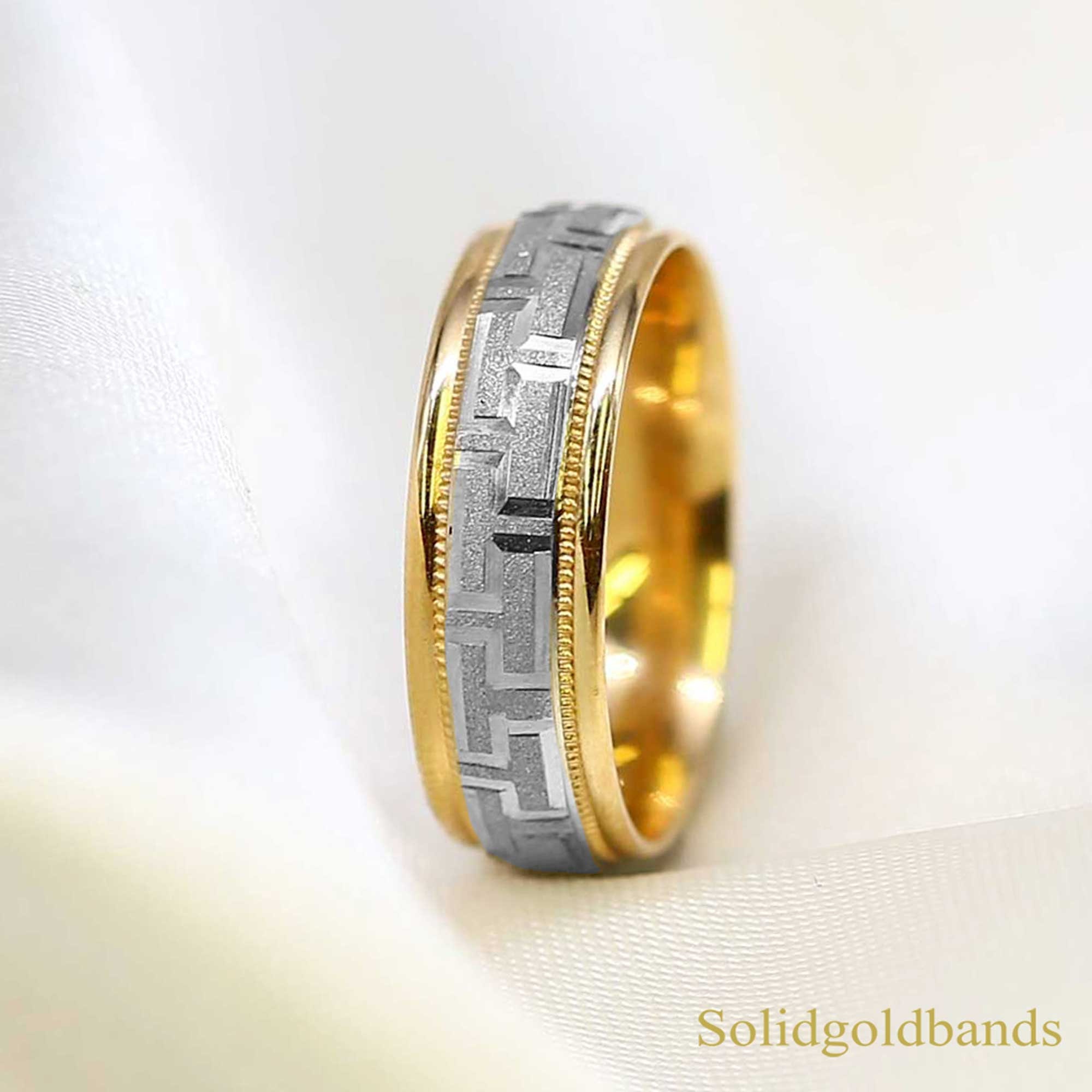 10k 14k 18k Gold Wedding Band for Men and Women Classic Design