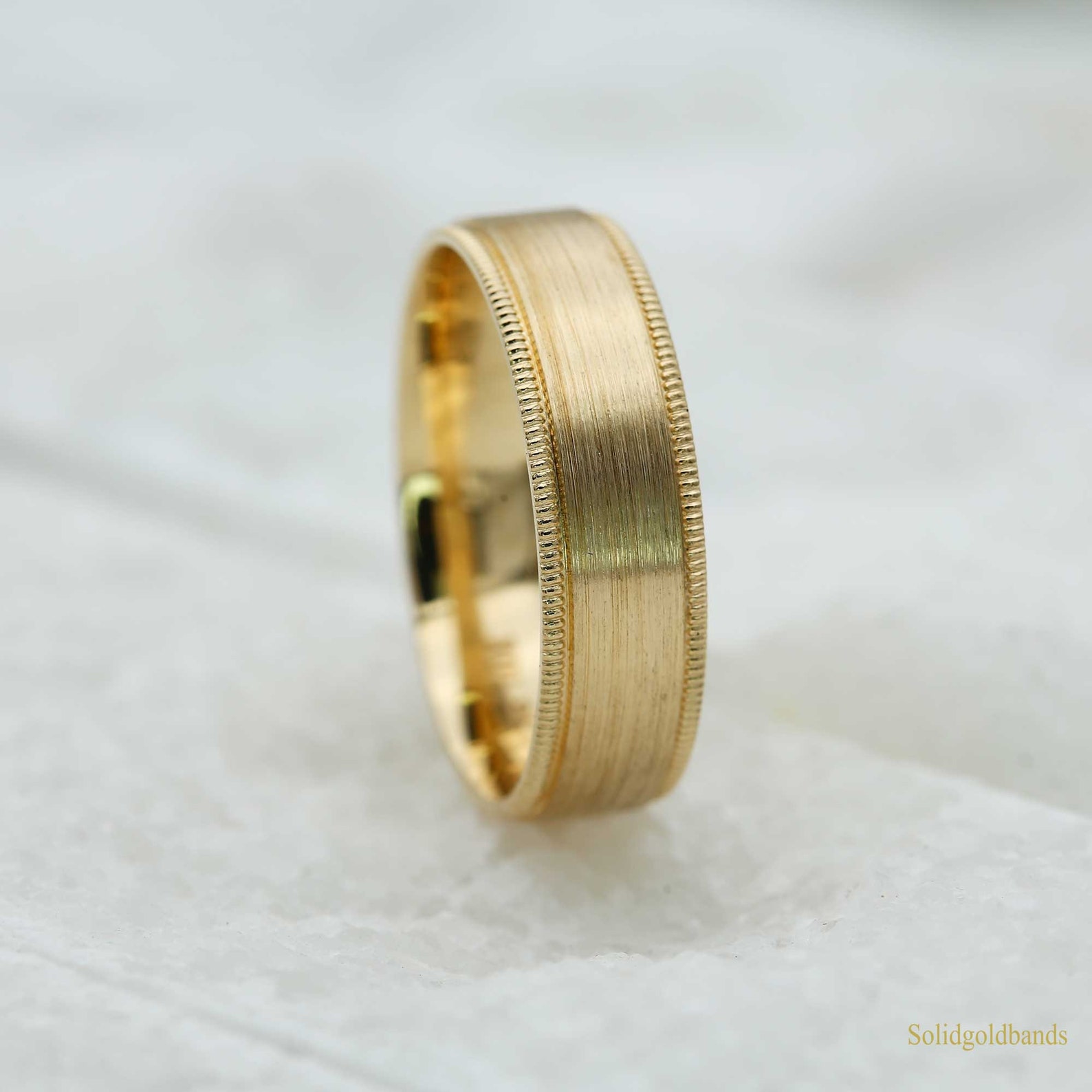 6mm Solid Gold Wedding Band: Brushed Finish Men's Ring - Etsy 6mm Solid Gold Wedding Band: Brushed Finish Men's Ring - Etsy