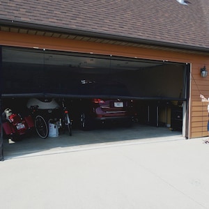 Zip-Roll brand, 18x7 Garage door roll up screen