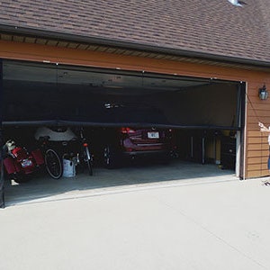 Zip-Roll brand, 12x7 Garage door roll up screen