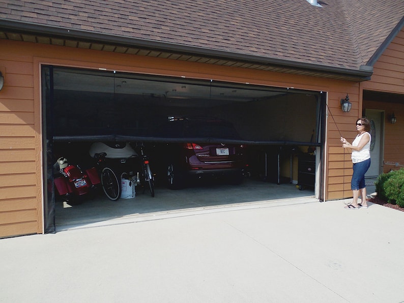 ZipRoll brand 10x8 Garage door roll up screen Etsy