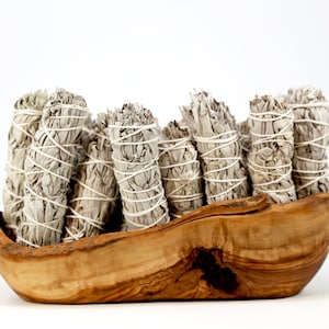 Handmade White Sage Smudge Stick, 4 Inches