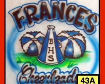 Cheerleader or Cheer Mom/Dad with Custom Name for Adult/Child Airbrush T-shirt/Hoodie/Pillowcase/Onesie