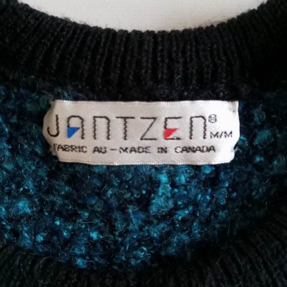 Vintage 80's Jantzen multi-colored wool blend swe… - image 5