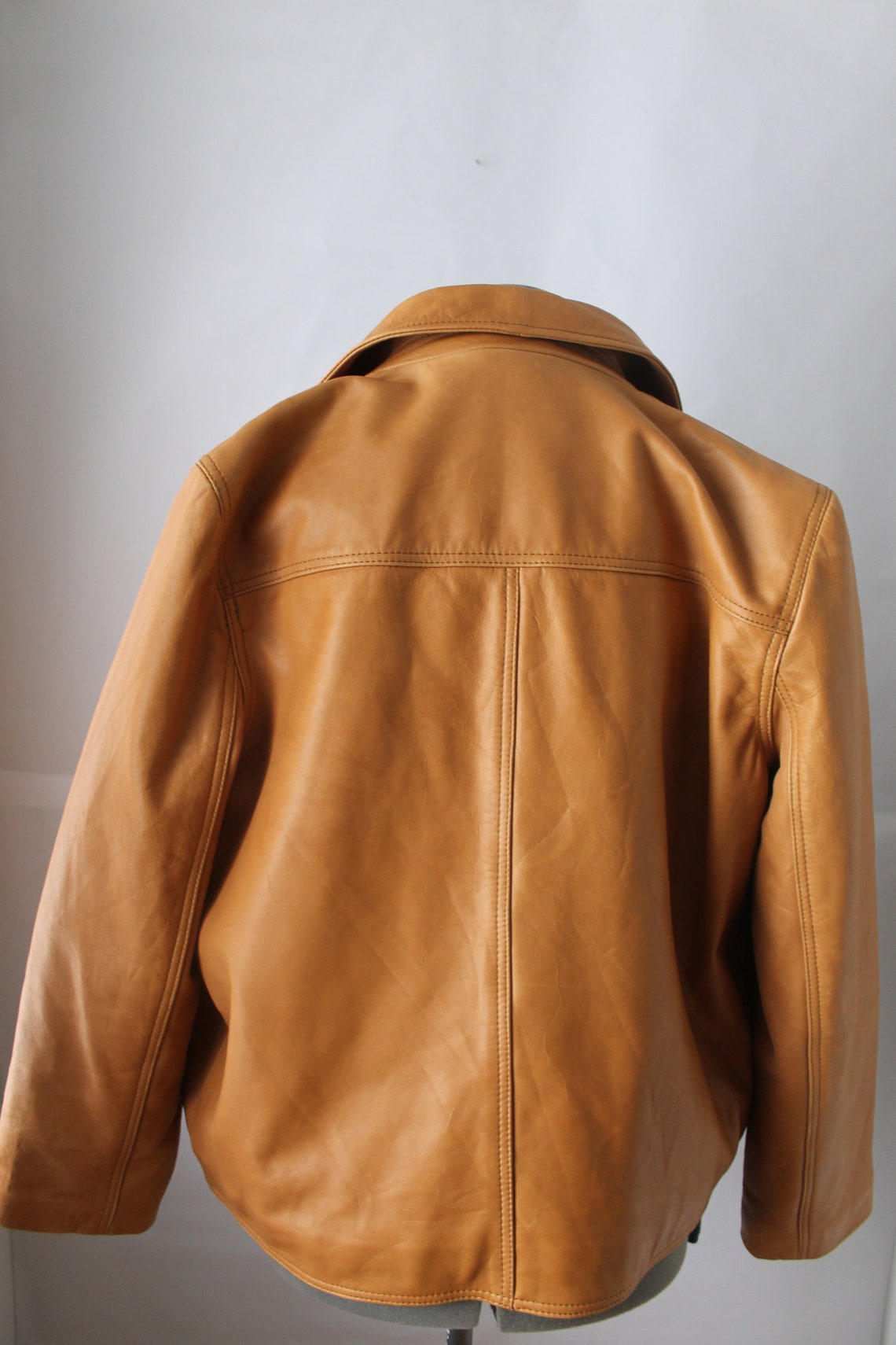 Vintage J. Crew lined leather jacket | Etsy