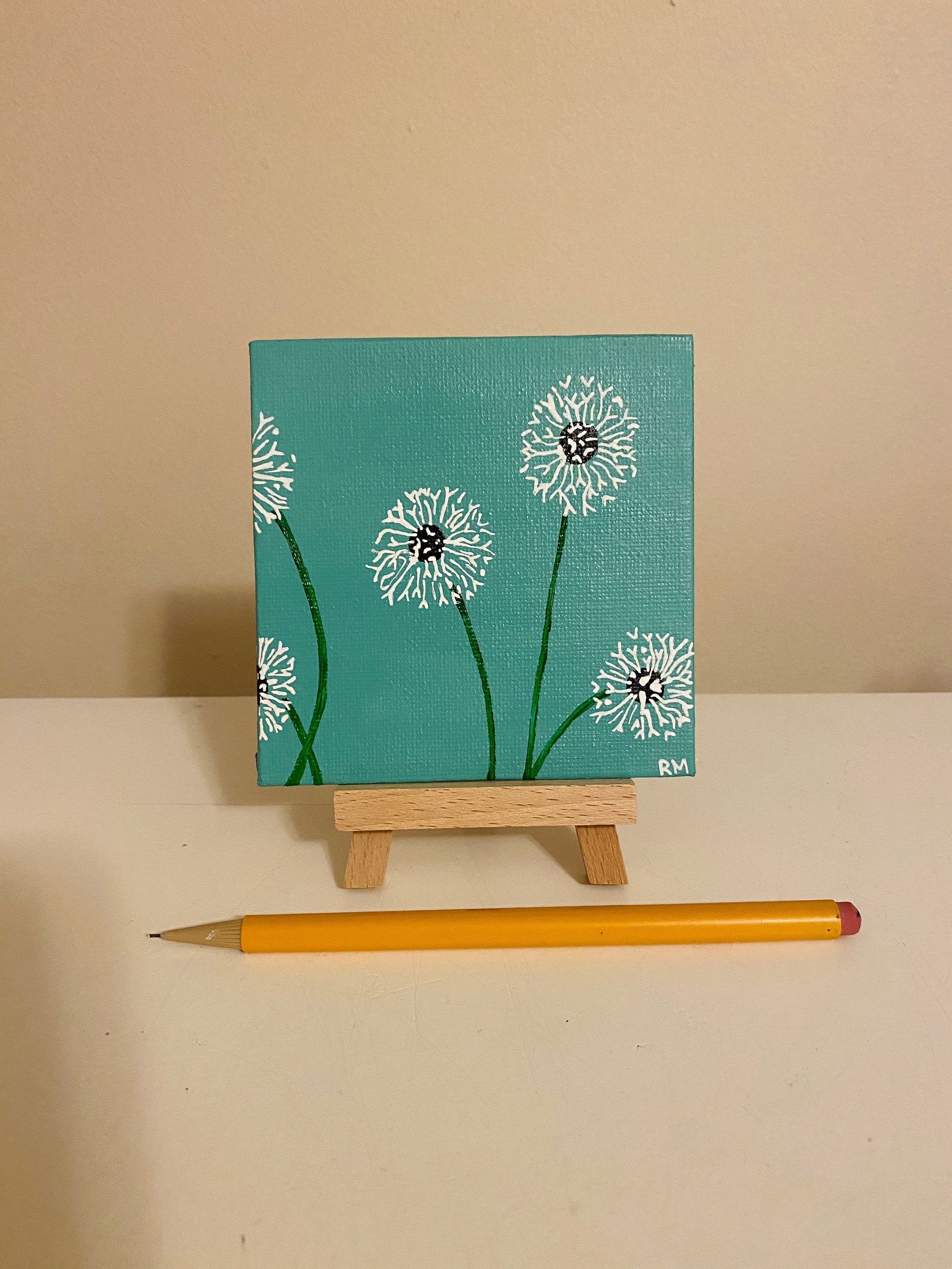 Alone with a dandelion. 小型油絵 抽象画 ハンドメイド il_fullxfull.2446513767_fhn3.jpg