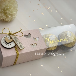 Molde de caja de acetato para bombones ..para ti con amor, fácil armado, sin pegamento ni teipe. plantilla de caja. INCLUYE TODO el diseño.