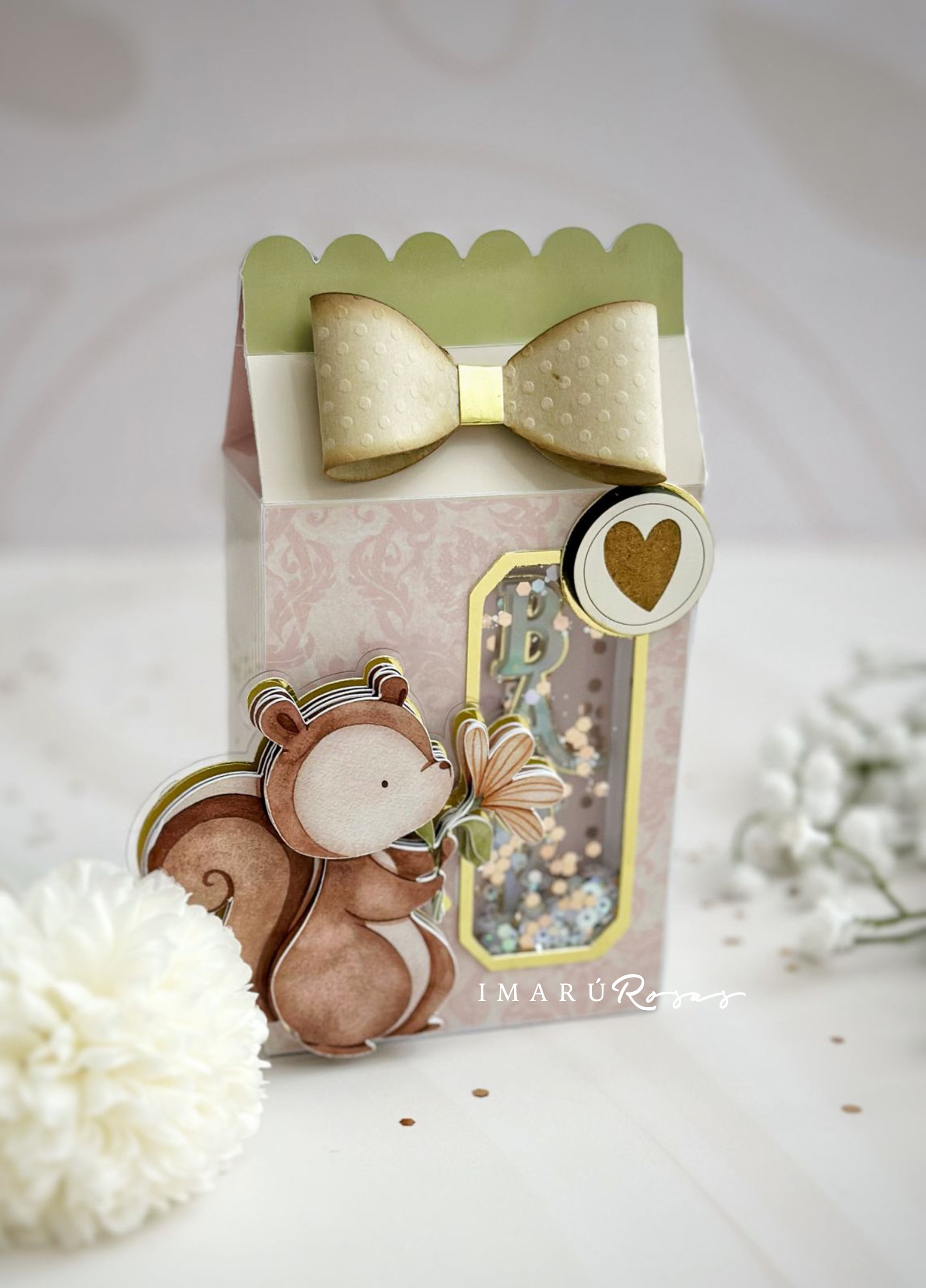 Shaker Box Template With Bow. Box Template. Includes Box Template ...