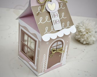Mini Gingerbread House Box (SVG + Studio + Printables) | Christmas Favor Box | Cricut / Silhouette
