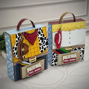 Cowboy or Cowgirl Party Favor Box | 2 Design Options | SVG & Silhouette Studio | Customizable for Boys or Girls | Birthday Party Favors