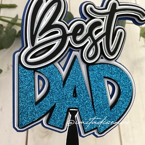 Caketopper Best Dad.. Digitale Schneidedatei für Cameo und Cricut SVG