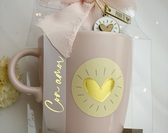 Acetate or mica box mold for Cup ..for you with love, easy to assemble, without glue or teipe. boxtemplate. INCLUDES ALL the design.