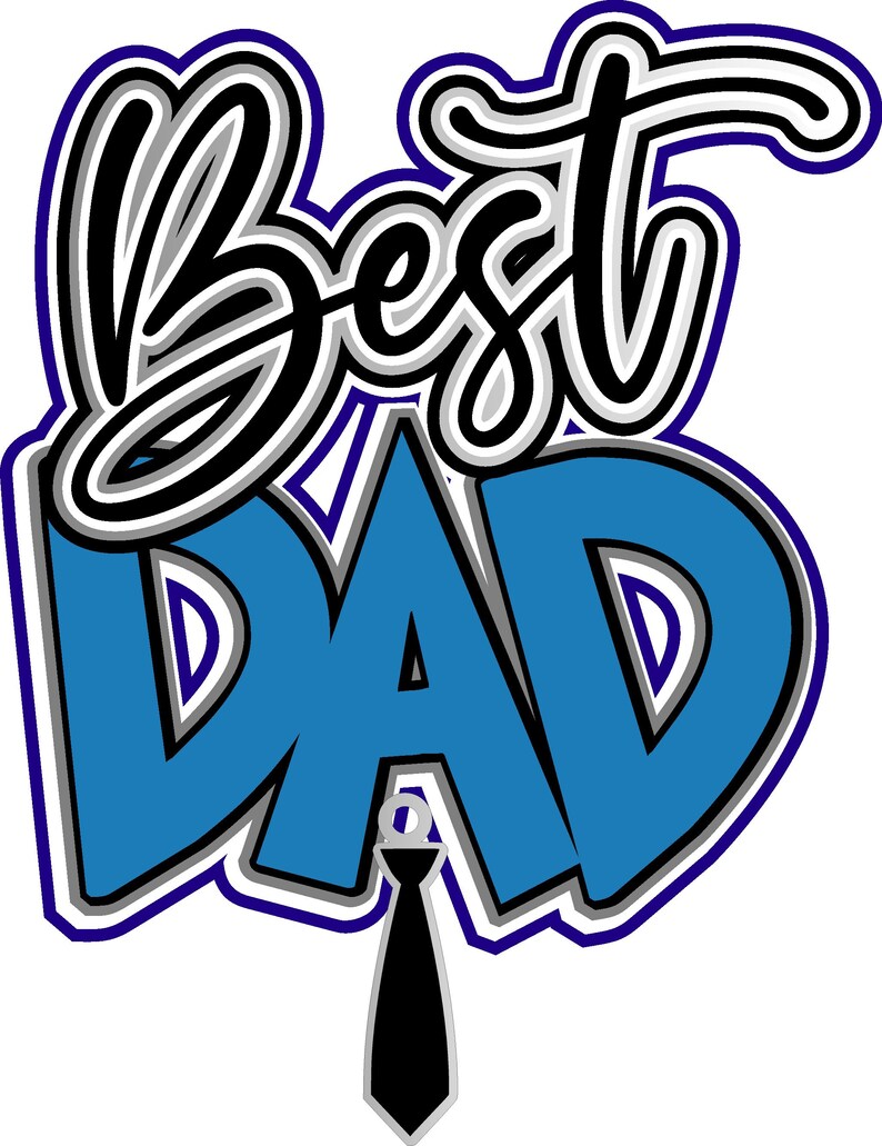 Caketopper Best Dad.. Archivo digital de corte para Cameo y Etsy