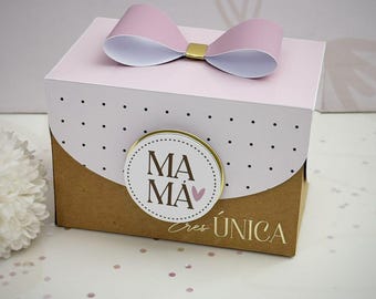 Gift Box Template for Mom. SVG/STUDIO digital file. Elegant and customizable packaging for any occasion. Includes all artwork.