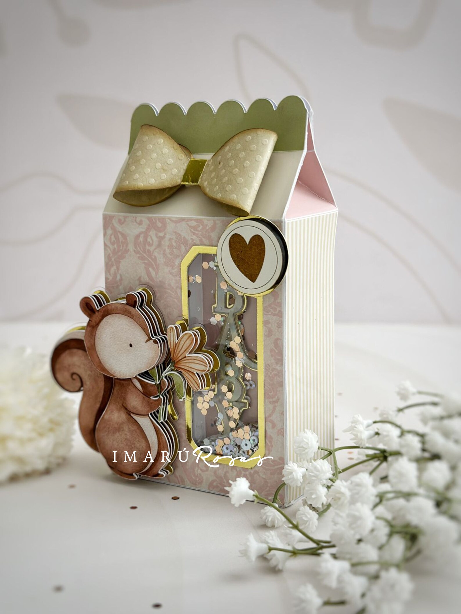 Shaker Box Template With Bow. Box Template. Includes Box Template ...