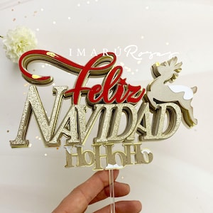Caketopper Merry Christmas ho ho ho . Digital cutting file for Cameo and Cricut SVG and Studio, template, cutting template.