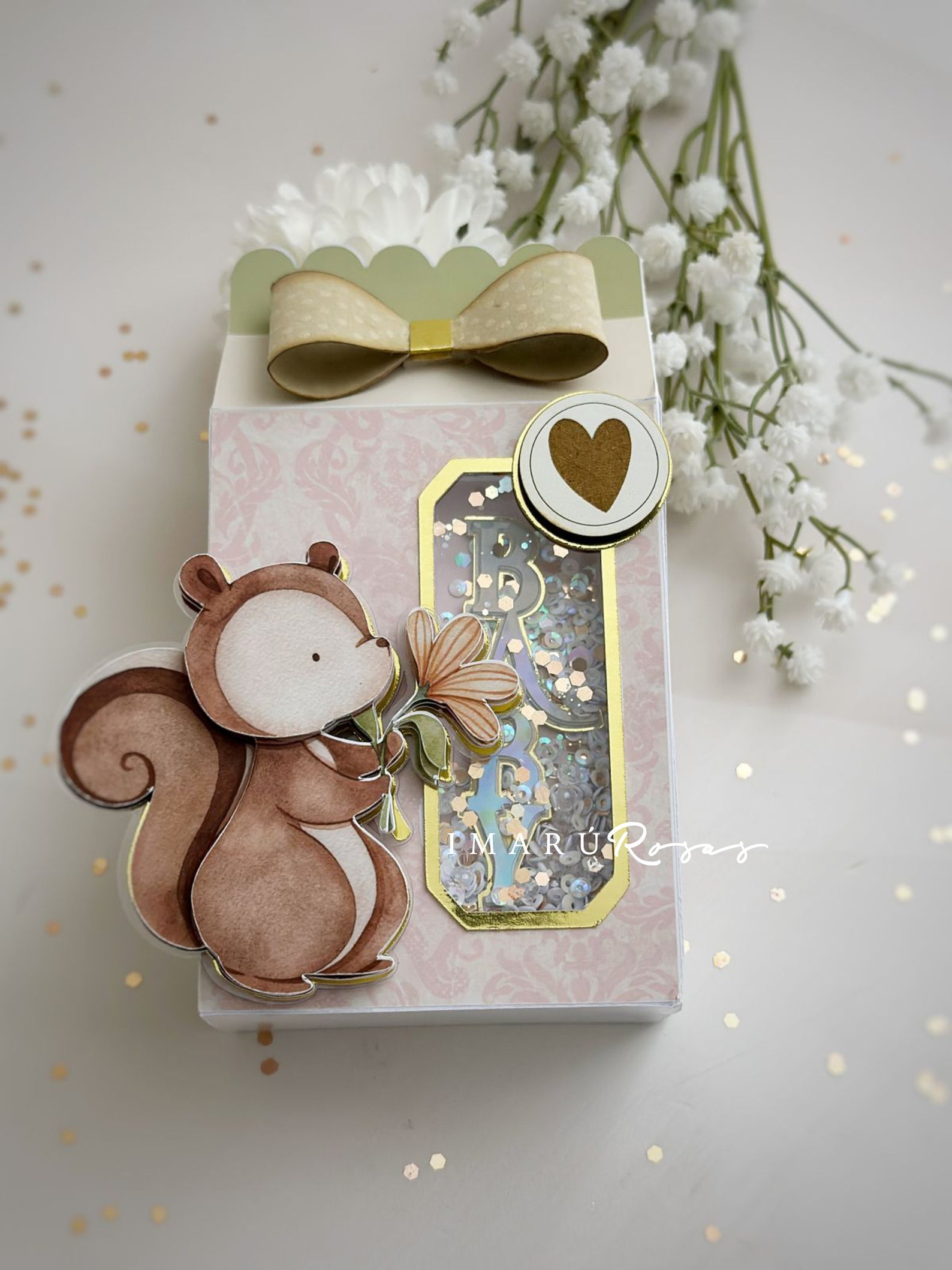 Shaker Box Template With Bow. Box Template. Includes Box Template ...