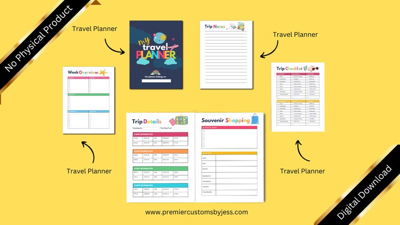 Travel Planner Printable, Child Trip Planner, Teen Planner, Vacation ...