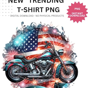 2025 4 juillet moto PNG Retro America Png, Etats-Unis 4 juillet fête de l'indépendance, sublimation patriotique pour clipart 4 juillet