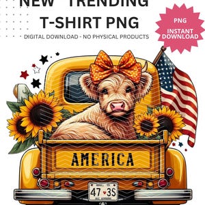 Vache du 4 juillet 2025 PNG Retro America Png, USA 4 juillet fête de l'indépendance, drôle de sublimation patriotique pour Clipart du 4 juillet