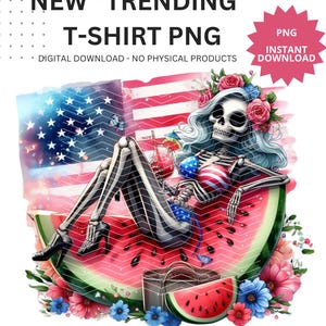 4 juillet pastèque PNG Amérique rétro PNG, Etats-Unis jour de l'indépendance du 4 juillet, conception patriotique drôle de sublimation pour le 4 juillet