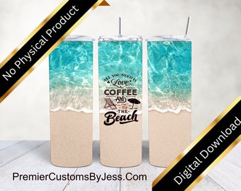 DIGITAL 3D Tumbler Wrap, 20oz Skinny Tumbler Wrap, Waves Tumbler Wrap,Custom Tumbler Wrap, Beach Tumbler Wrap, Tumbler Wrap, PNG, D482